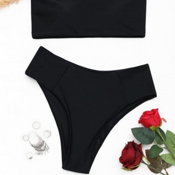 Zaful Other - High waisted black bikini bottoms NWOT